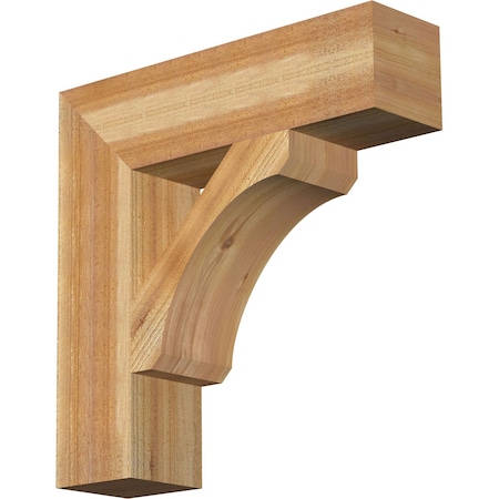 Ekena Millwork Legacy Block Rough Sawn Bracket, Western Red Cedar, 6"W x 24"D x 24"H BKT06X24X24LEC05RWR